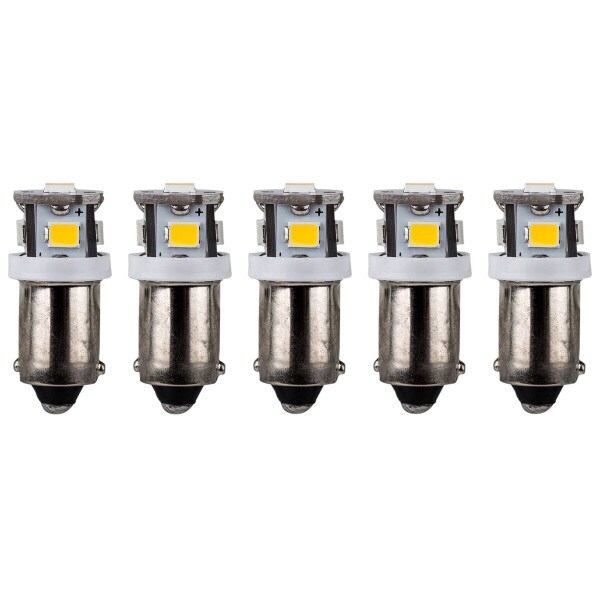 Main product image for 5 Pack 6.3 Volt Warm White T3-1/4 Bayonet LED Lamp f 070-136
